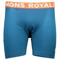 Mons Royale Hold 'em Boxer Box Logo Blue Steel