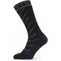 Sealskinz Super Thin Pro Mid Sock with Hydrostop -kalvosukka Black/Grey