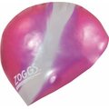 Zoggs Multi Colour Silicone Cap Pink / Silver