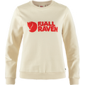 Fjällräven Logo Sweater Womens Chalk White / Flame Orange (113-214)