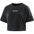 Salomon Logo Twist Short Sleeve Womens Deep Black