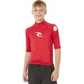 Rip Curl Brand Wave UPF Short Sleeve Boy Red