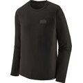 Patagonia Long-Sleeved Cap Cool Trail Graphic Shirt Mens Strata Stencil: Black