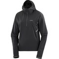 Salomon Sense Aero Hybrid Half Zip Hood Jacket Womens Deep Black