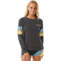 Rip Curl High Tide Surf Raglan Crew Womens Washed Black