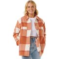 Rip Curl Soleil Check Shacket Dark Rust