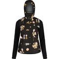 Maloja SennesM. Printed Hybrid Softshell Jacket Womens Deep Black Flora