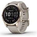 Garmin Fenix 7S Sapphire Solar (Demo) Cream Gold Ti w/ Light Sand