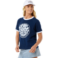 Rip Curl SG Wettie Ringer Tee Womens Navy