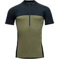 Devold Lauparen Merino 190 Zip Tee Mens Ink/Lichen/Black