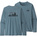 Patagonia Long-Sleeved Capilene Cool Daily Graphic Shirt Womens '73 Skyline: Light Plume Grey X-Dye