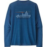 Patagonia Long-Sleeved Capilene Cool Daily Graphic Shirt Mens ‘73 Skyline: Clement Blue X-D