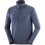 Salomon Essential Lightwarm Half-Zip Mens Blue Nights