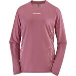 Salomon Sense Aero Long Sleeve Tee GFX Womens Nocturne / Whisper White