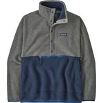 Patagonia Retro Pile 1/2 Snap Pullover Mens New Navy w/ Nickel Heather
