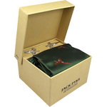 Jack Pyke Cufflinks Tie And Hanky Gift Set Pheasant Green