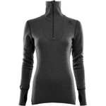 Aclima DoubleWool Polo w/Zip Womens Marengo / Jet Black