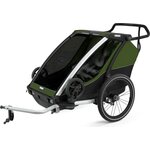 Thule Chariot Cab 2 Aluminium / Cypress Green
