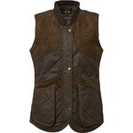 Chevalier Vintage Shooting Vest Womens Leather Brown