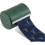 Alan Paine Ripon Silk Tie Deer Navy