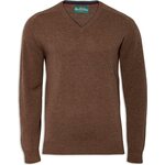 Alan Paine Streetly Vee Neck Pullover Mens Tobacco