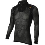 Aclima Woolnet Polo w/Zip Mens Black