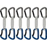Mammut Workhorse Keylock 12 cm 6-pack Quickdraws Straight Gate/Bent Gate Key Lock Grey-Blue