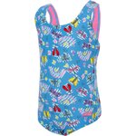 Zoggs Girls Actionback One Piece Rainbow Butterfly