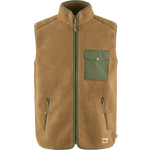 Fjällräven Vardag Pile Fleece Vest Mens Buckwheat Brown/Laurel Green (232-625)