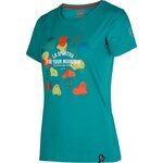 La Sportiva Volumes T-Shirt Womens Lagoon