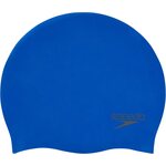 Speedo Plain Moulded Silicone Cap Neon Blue
