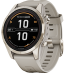Garmin Fenix 7S Pro Sapphire Solar Cream Gold SS w/ Fr. Gray Band