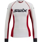 Swix Triac Dry Breathe Long Sleeve Womens Bright White / Swix Red