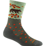 Darn Tough Wild Life Crew Lightweight with Cushion Merino Womens Forest