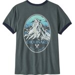 Patagonia Chouinard Crest Ringer Responsibili-Tee Womens Nouveau Green