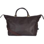 Barbour Leather Medium Travel Explorer Bag Chocolate