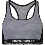 Mons Royale Sierra Sports Bra Grey Heather / Black