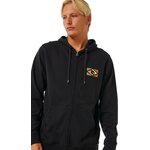 Rip Curl Tradition Zip Through Hood Mens Washed Black