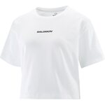 Salomon Logo Twist Short Sleeve Womens White