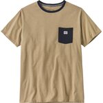 Patagonia Shop Sticker Pocket Responsibili-Tee Unisex Nautilus Tan