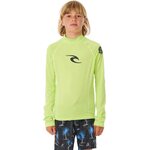 Rip Curl Brand Wave UPF Long Sleeve Boy Lime