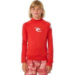 Rip Curl Brand Wave UPF Long Sleeve Boy Red