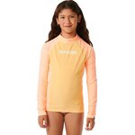 Rip Curl Classic Surf Long Sleeve Rash Vest Girls Orange