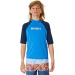 Rip Curl Shock UPF Short Sleeve Boy Blue Gum
