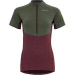 Devold Standal Tee Zip Neck Womens Beetroot