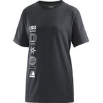 Salomon Logo Combo Short Sleeve Tee Womens Deep Black