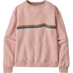 Patagonia Ridge Rise Stripe Uprisal Crew Sweatshirt Womens Cozy Peach