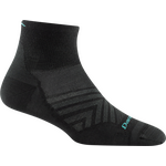 Darn Tough Run 1/4 Sock Ultra Lightweight Womens Black