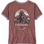 Patagonia Chouinard Crest Ringer Responsibili-Tee Womens Dulse Mauve