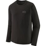 Patagonia Long-Sleeved Cap Cool Trail Graphic Shirt Mens Strata Stencil: Black